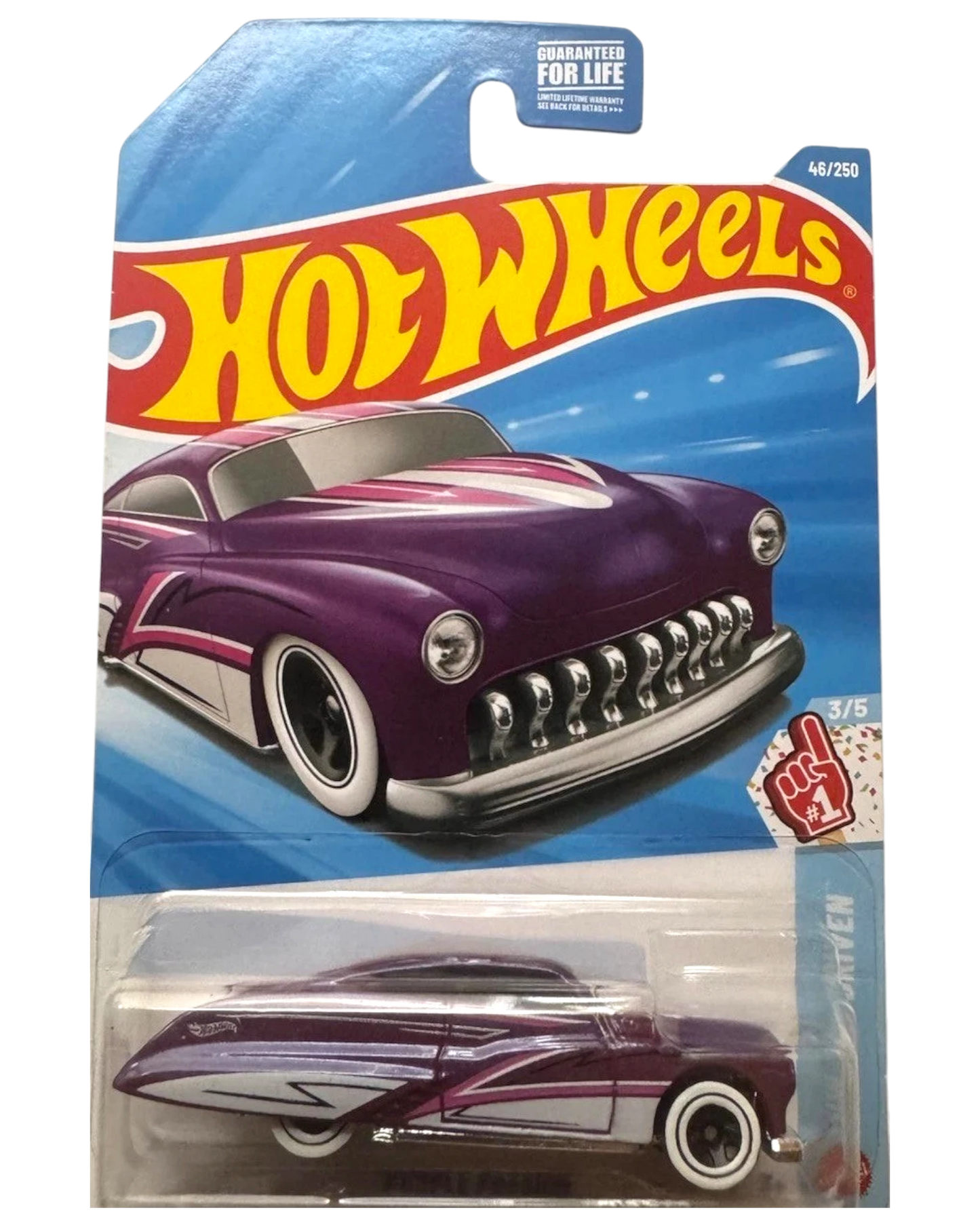 More Than Diecast 2026 Hot Wheels HW FAN DRIVEN purple passion diecast car with white and pink accents.