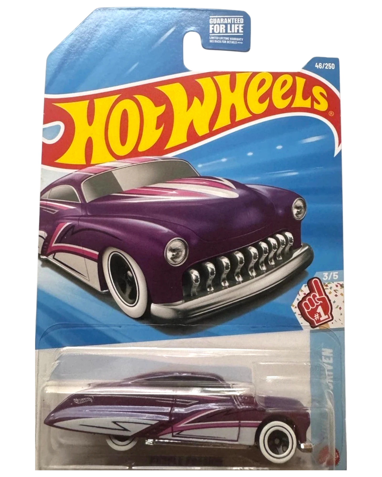 More Than Diecast 2026 Hot Wheels HW FAN DRIVEN purple passion diecast car with white and pink accents.