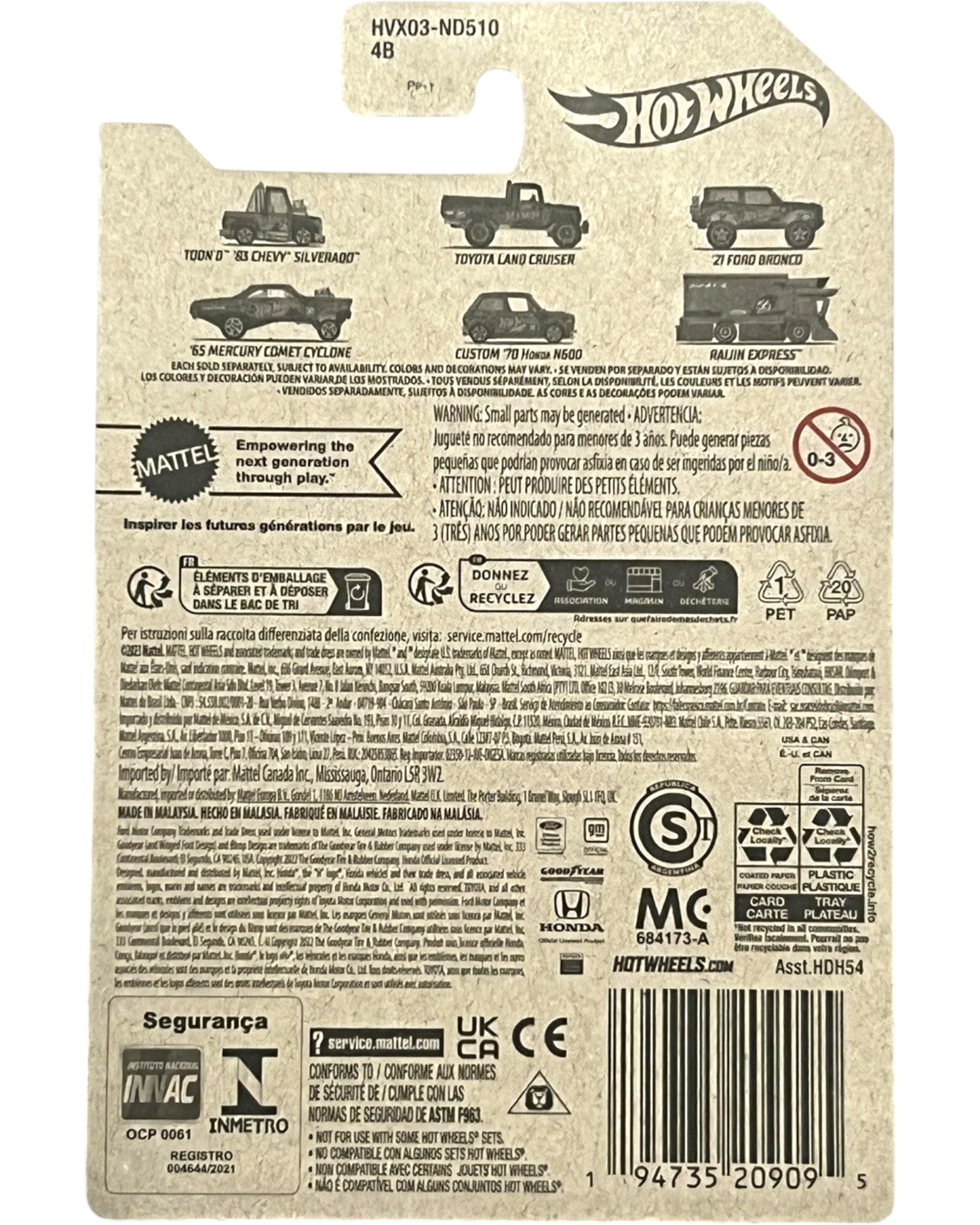More Than Diecast Hot Wheels Raijin Express 56th Anniversary Pearl & Chrome Chase #6/6 die-cast car. Mint on card.