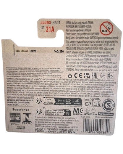 More Than Diecast 2026 Hot Wheels Short Card Mid Mill Rod Squad toy car packaging.