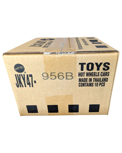 More Than Diecast sealed case of 10 Hot Wheels cars, made in Thailand. Features Mattel branding and JKY47 code.
