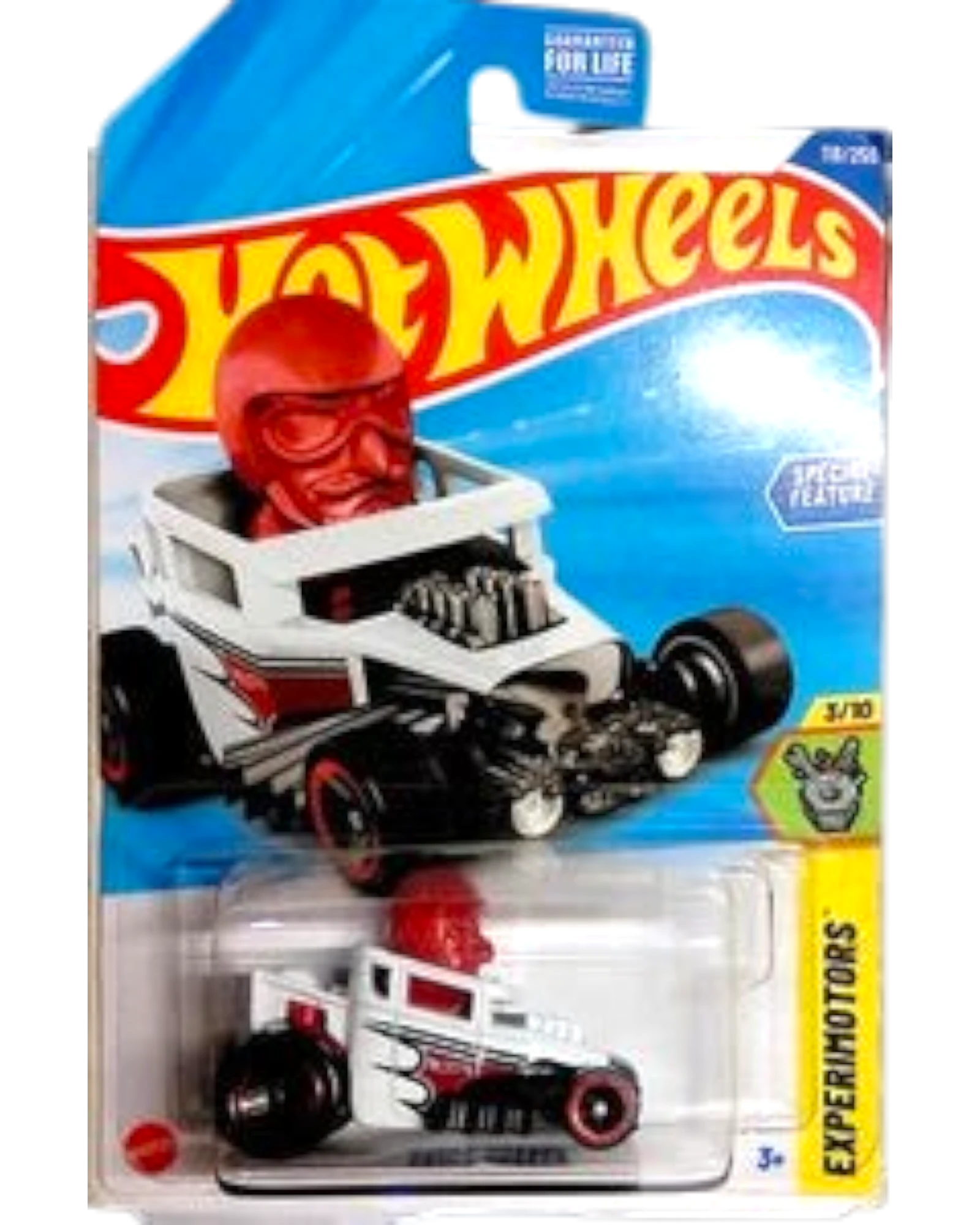 More Than Diecast Hot Wheels Skull Shaker die-cast car in white with red skull detail from the Experimotors series.
