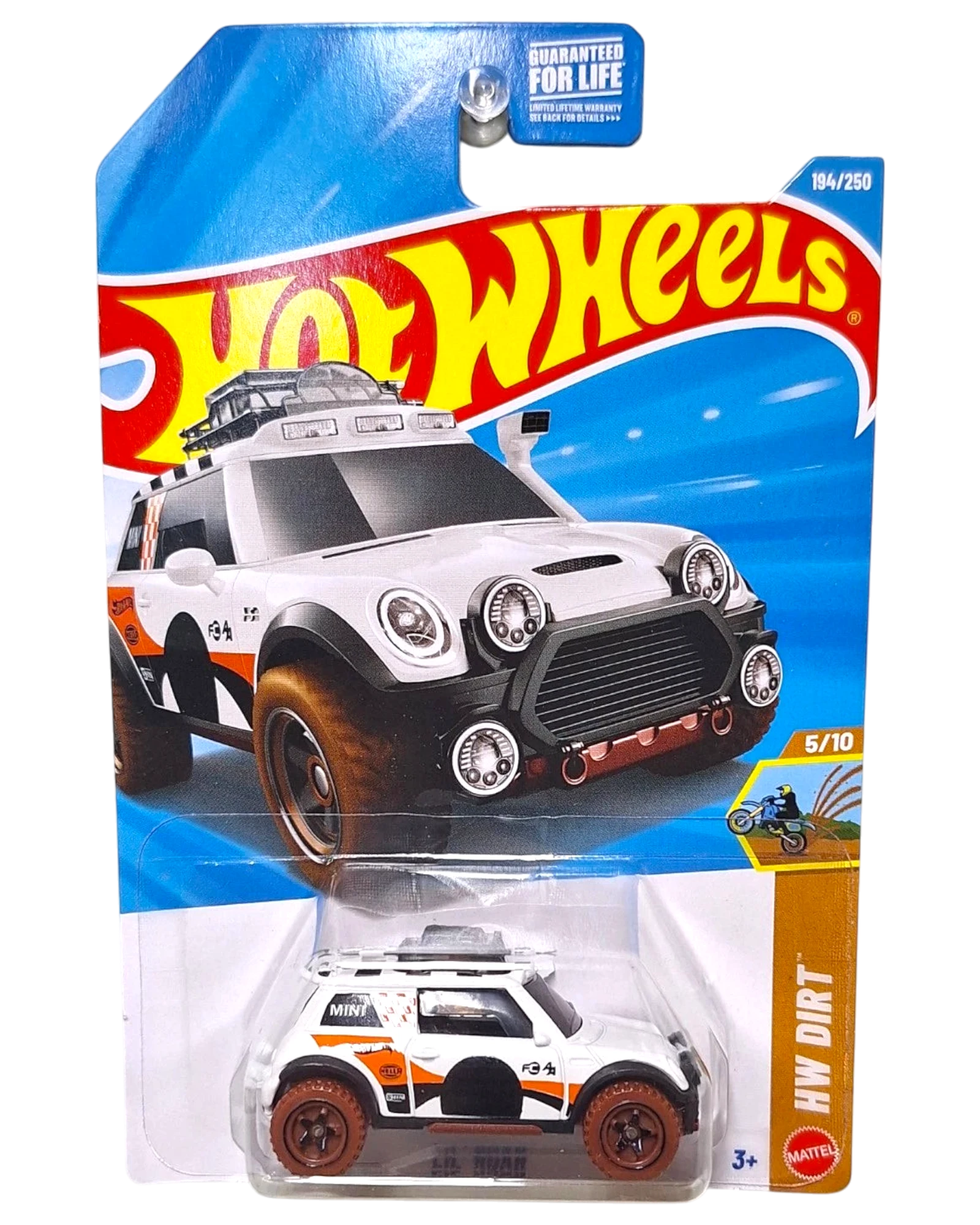 More Than Diecast Hot Wheels Spider Mobile 195/250 white off-road rally car toy in original blister packaging