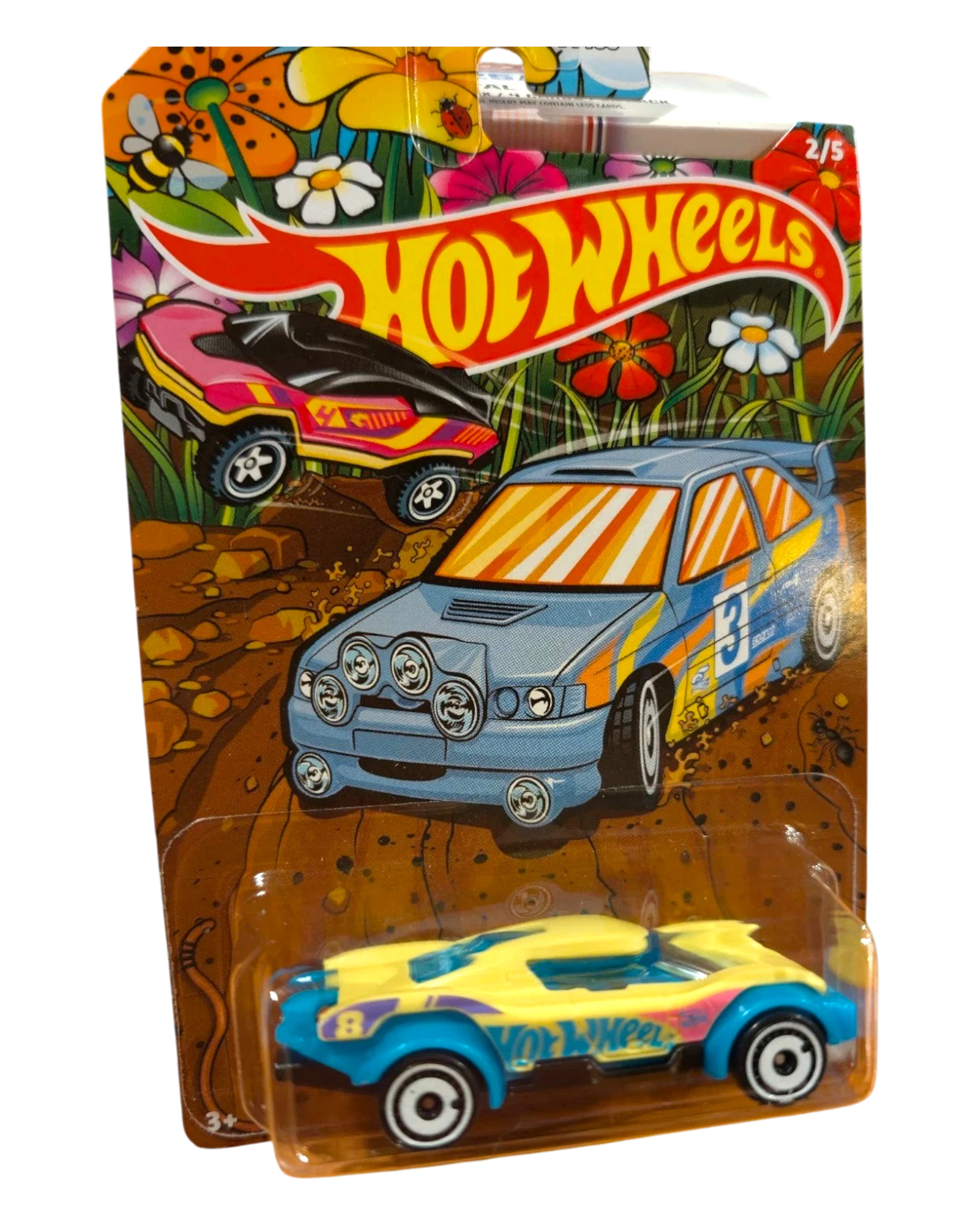 More Than Diecast Hot Wheels HW Spring Series complete set of 5 cars in packaging. Features colorful graphics with flowers, bees, and bugs.
