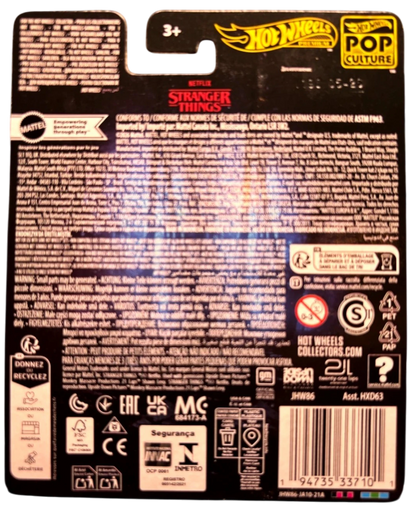 More Than Diecast Hot Wheels Premium Stranger Things 1985 Chevy K5 Blazer packaging back view with product details