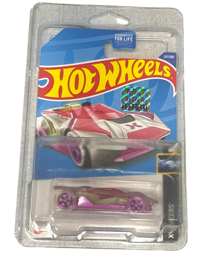More Than Diecast Hot Wheels Warp Speeder pink X-Raycers Treasure Hunt die-cast car in original blister packaging