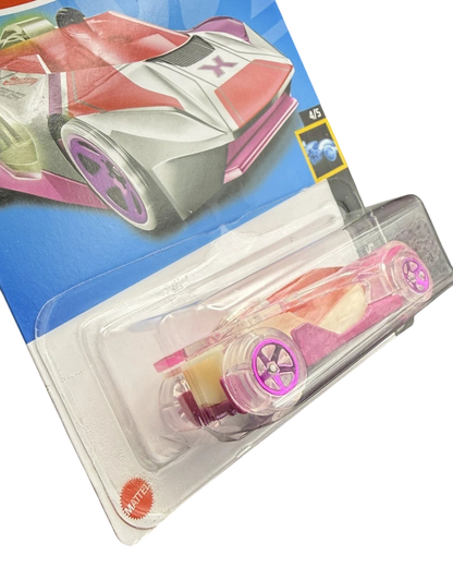 More Than Diecast Hot Wheels Warp Speeder Treasure Hunt pink die-cast car in original blister packaging
