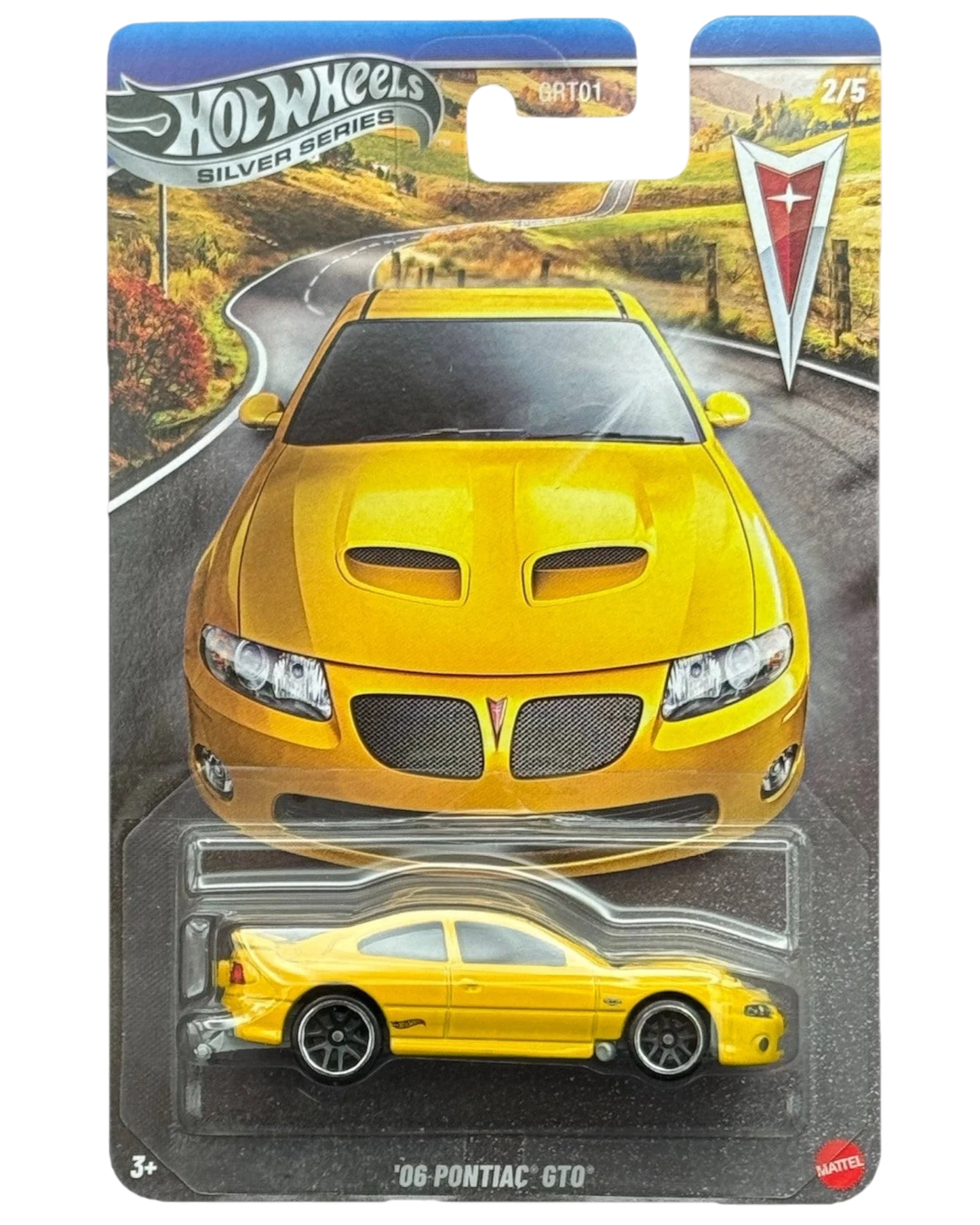 More Than Diecast Hot Wheels Silver Series 2025 HW Yellow 2006 Pontiac GTO diecast car