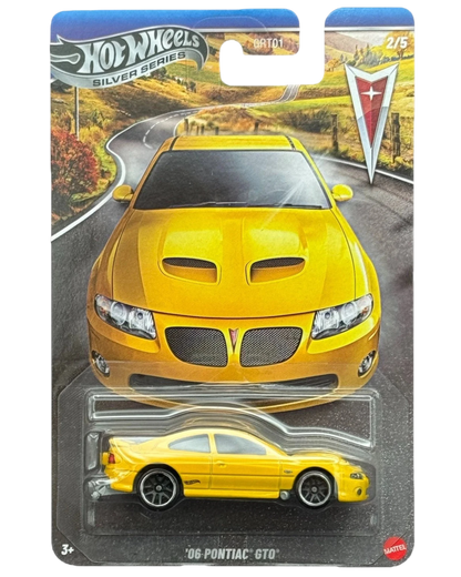 More Than Diecast Hot Wheels Silver Series 2025 HW Yellow 2006 Pontiac GTO diecast car