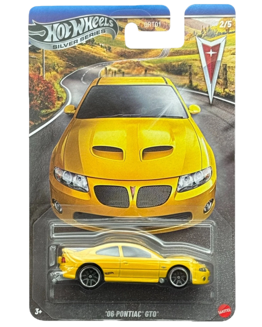 More Than Diecast Hot Wheels Silver Series 2025 HW Yellow 2006 Pontiac GTO diecast car