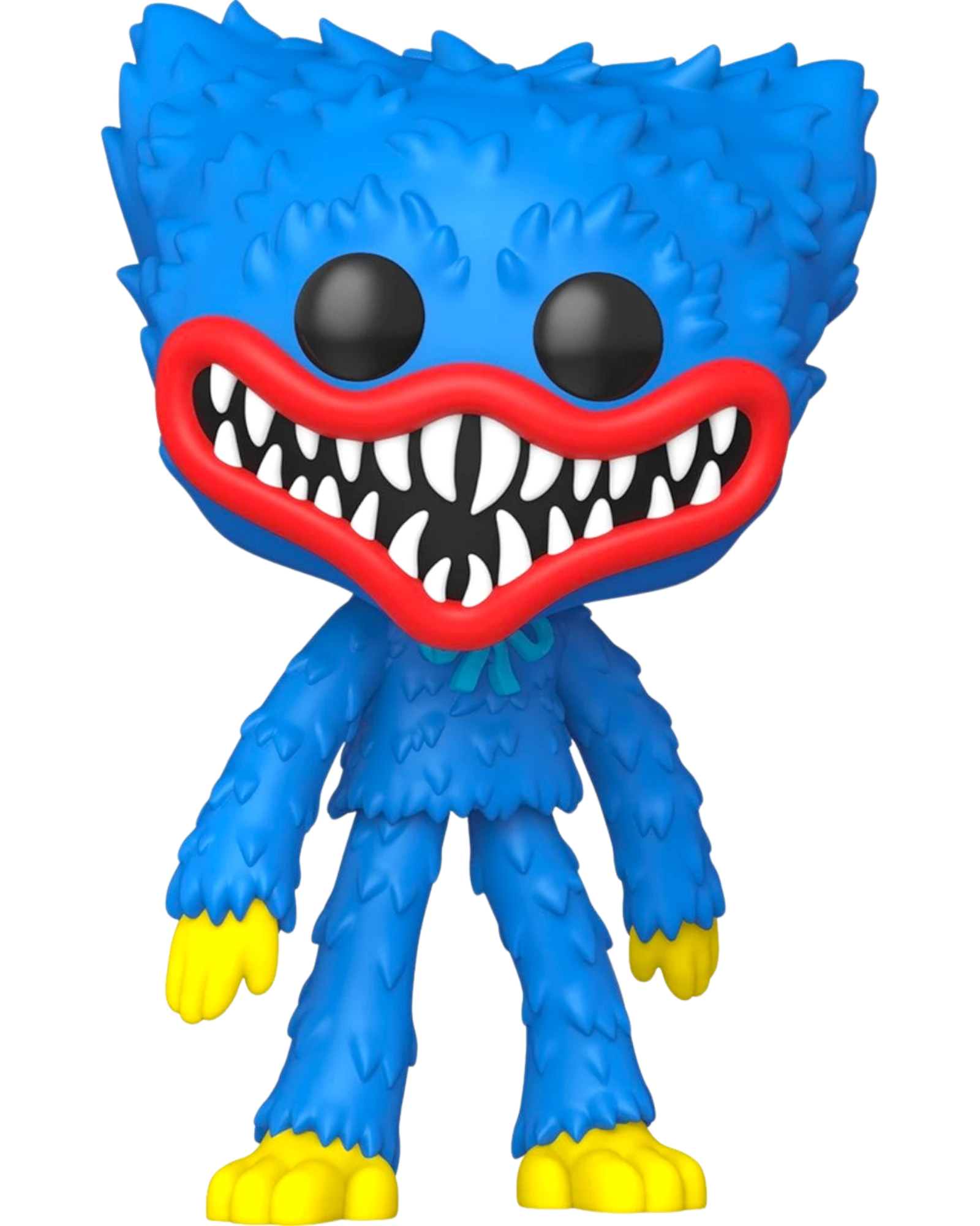 More Than Diecast Poppy Playtime Huggy Wuggy Funko Pop! Vinyl Figure #1262, blue with red mouth and yellow paws.