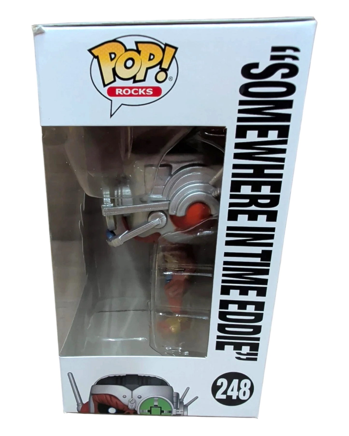 More Than Diecast Funko Pop! Rocks Somewhere In Time Eddie #248 vinyl figure in box. Features a futuristic robot-like design.