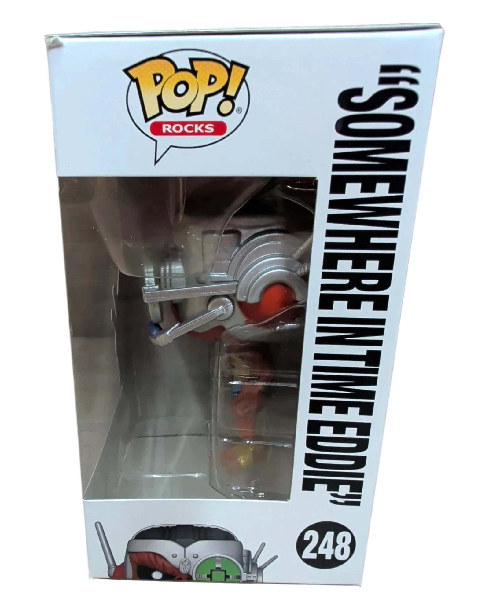 More Than Diecast Funko Pop! Rocks Somewhere In Time Eddie #248 vinyl figure in box. Features a futuristic robot-like design.