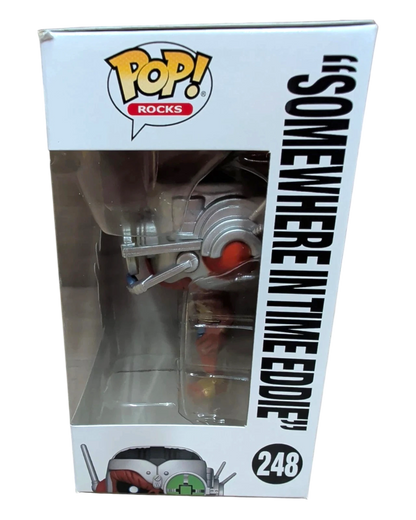 More Than Diecast Funko Pop! Rocks Somewhere In Time Eddie #248 vinyl figure in box. Features a futuristic robot-like design.