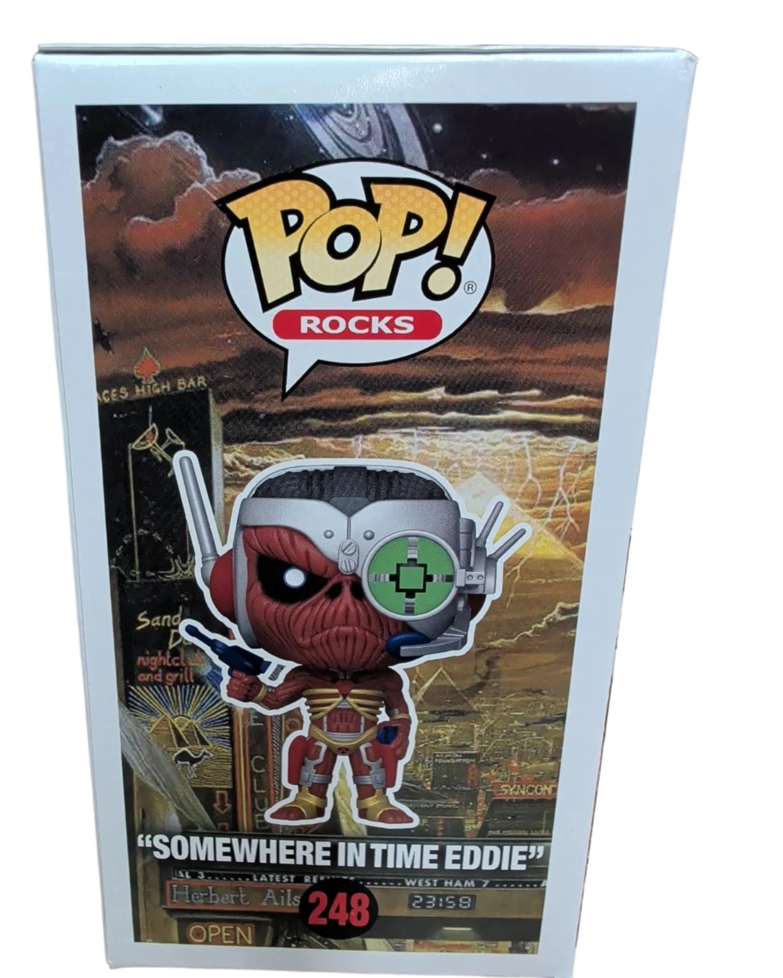 More Than Diecast Funko Pop! Rocks - Somewhere In Time Eddie #248 vinyl figure, inspired by Iron Maiden album art.