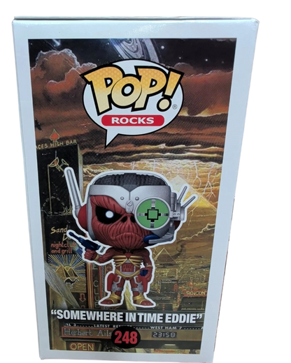 More Than Diecast Funko Pop! Rocks - Somewhere In Time Eddie #248 vinyl figure, inspired by Iron Maiden album art.