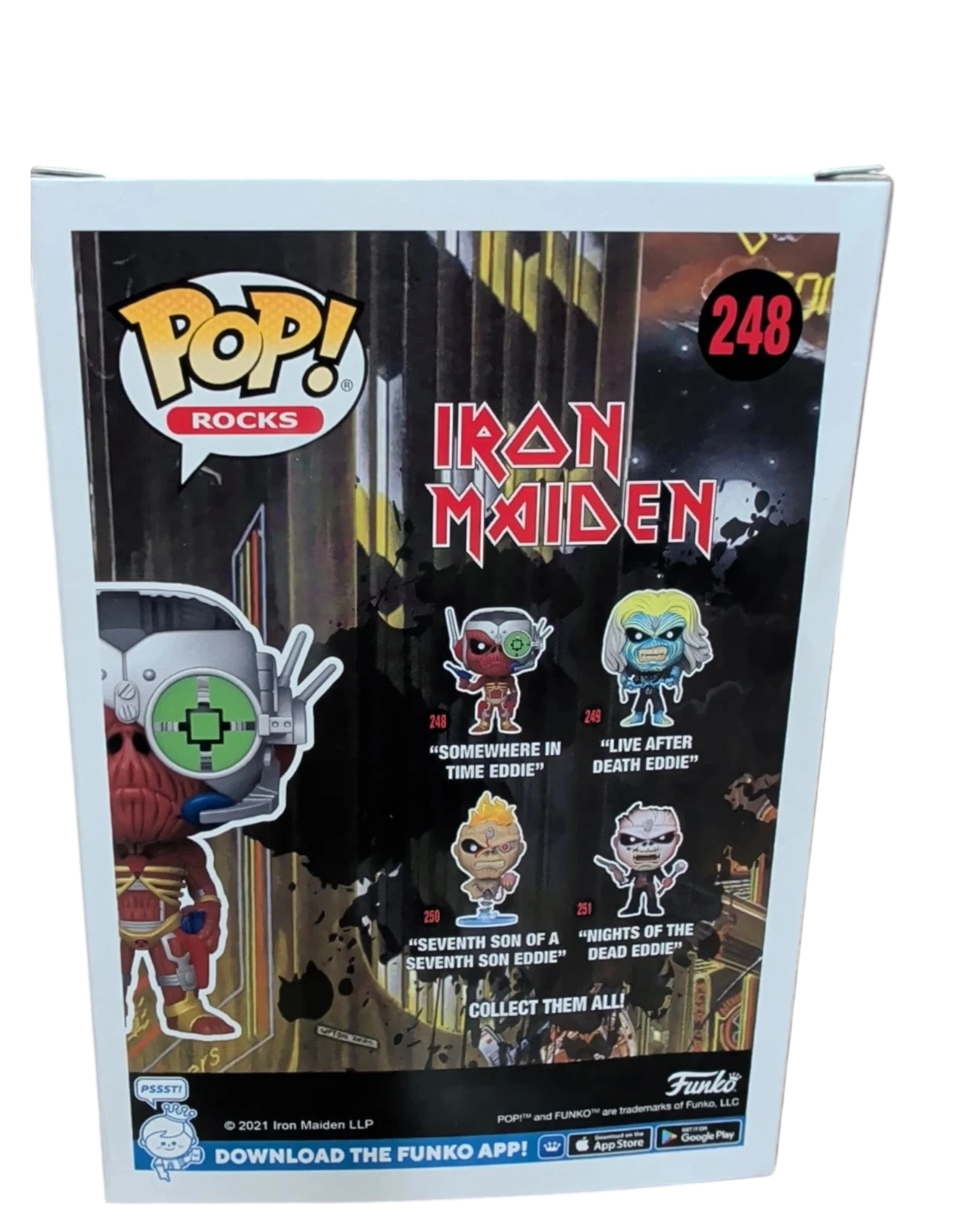 More Than Diecast Funko Pop! Rocks Iron Maiden Somewhere In Time Eddie #248 vinyl figure. Features detailed artwork and other Eddie figures.