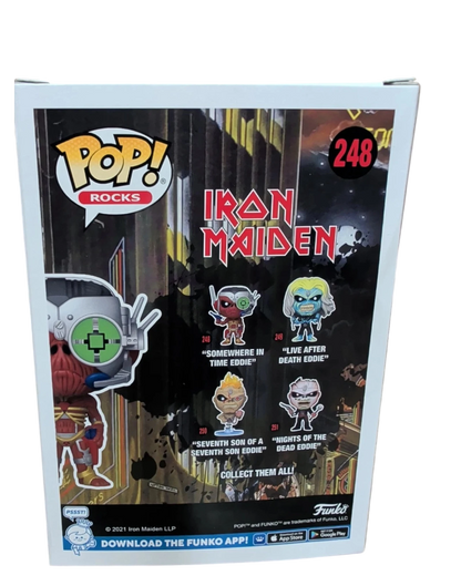 More Than Diecast Funko Pop! Rocks Iron Maiden Somewhere In Time Eddie #248 vinyl figure. Features detailed artwork and other Eddie figures.