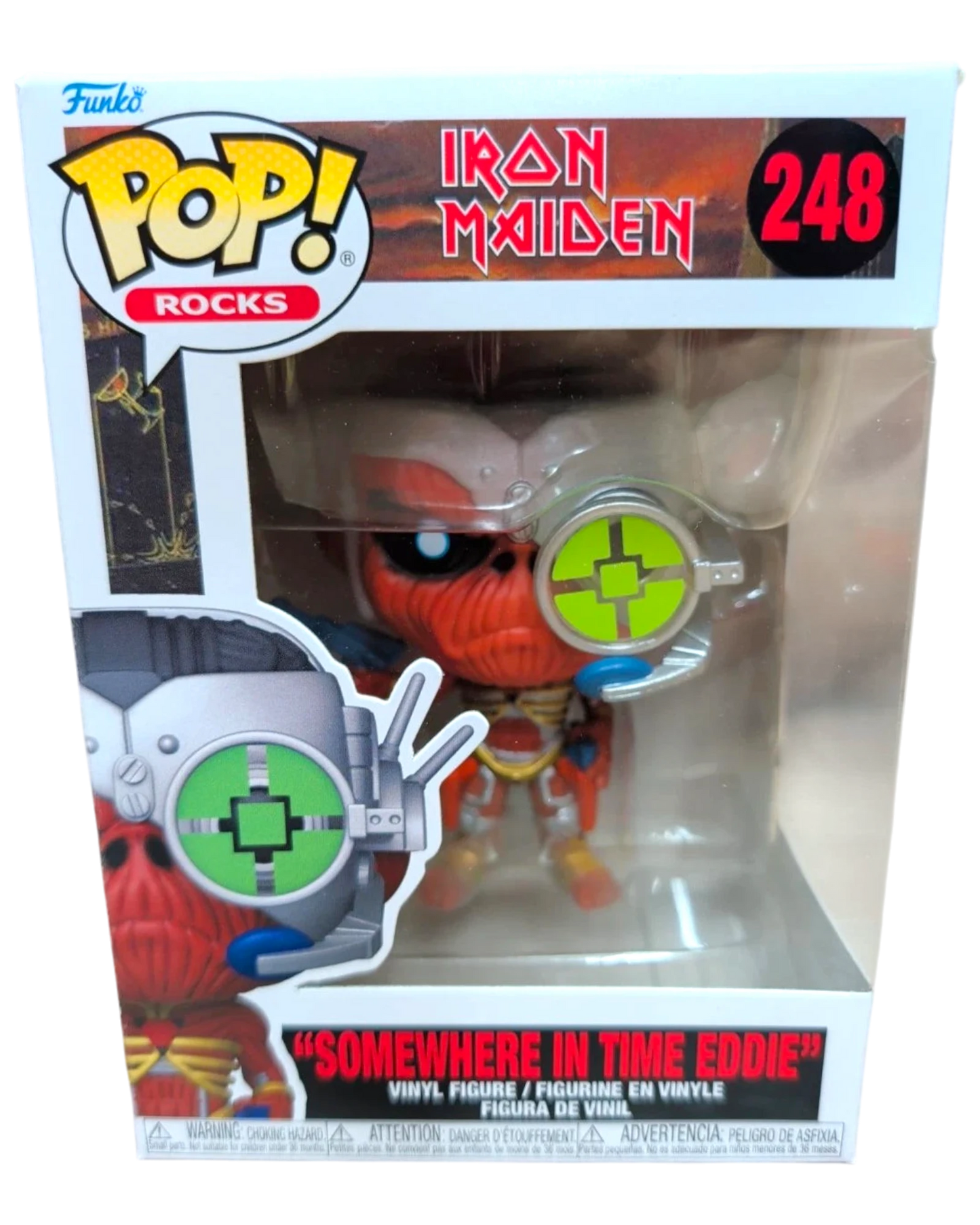 More Than Diecast Funko Pop! Rocks Iron Maiden Somewhere In Time Eddie #248 vinyl figure in box.