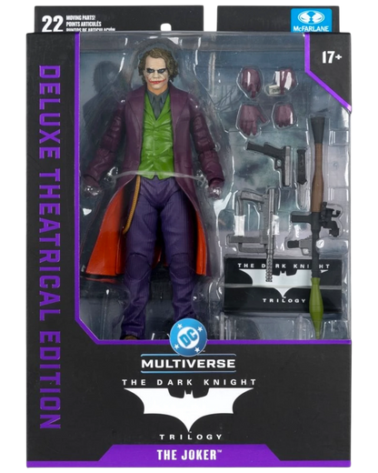 More Than Diecast DC Multiverse The Dark Knight Joker action figure in window box packaging with accessories