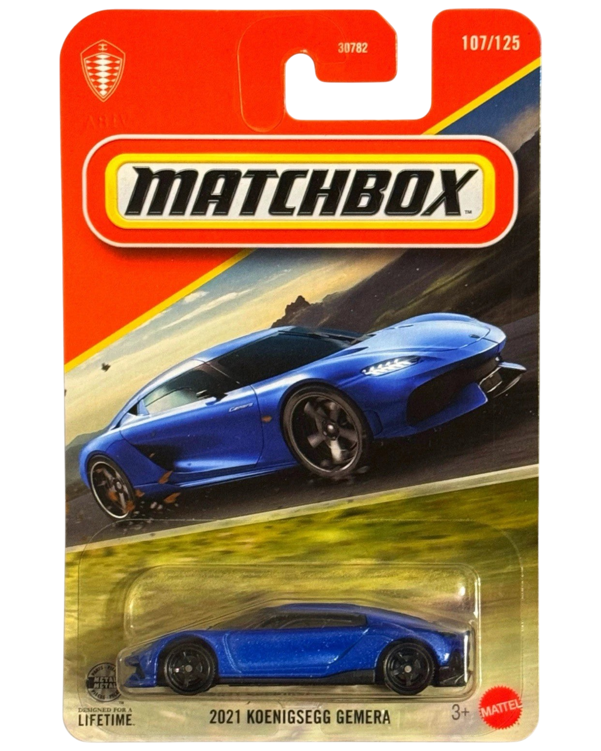 More Than Diecast 2021 Koenigsegg Gemera blue 1:64 scale die-cast supercar in original Matchbox blister packaging