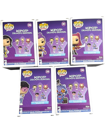 More Than Diecast set of 5 KPOP Demon Hunters Funko Pop animation figures in original display boxes