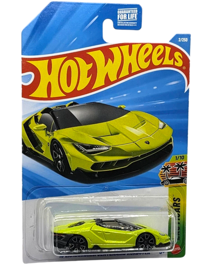 More Than Diecast 2026 Hot Wheels 1/10 '16 Lamborghini Centenario Roadster in green with black accents.