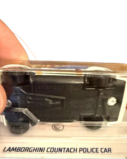 More Than Diecast Hot Wheels Lamborghini Countach Police Car Treasure Hunt 1:64 scale die-cast model base view