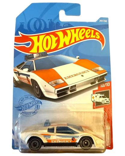More Than Diecast Hot Wheels Lamborghini Countach police car Treasure Hunt die-cast model in original blister pack