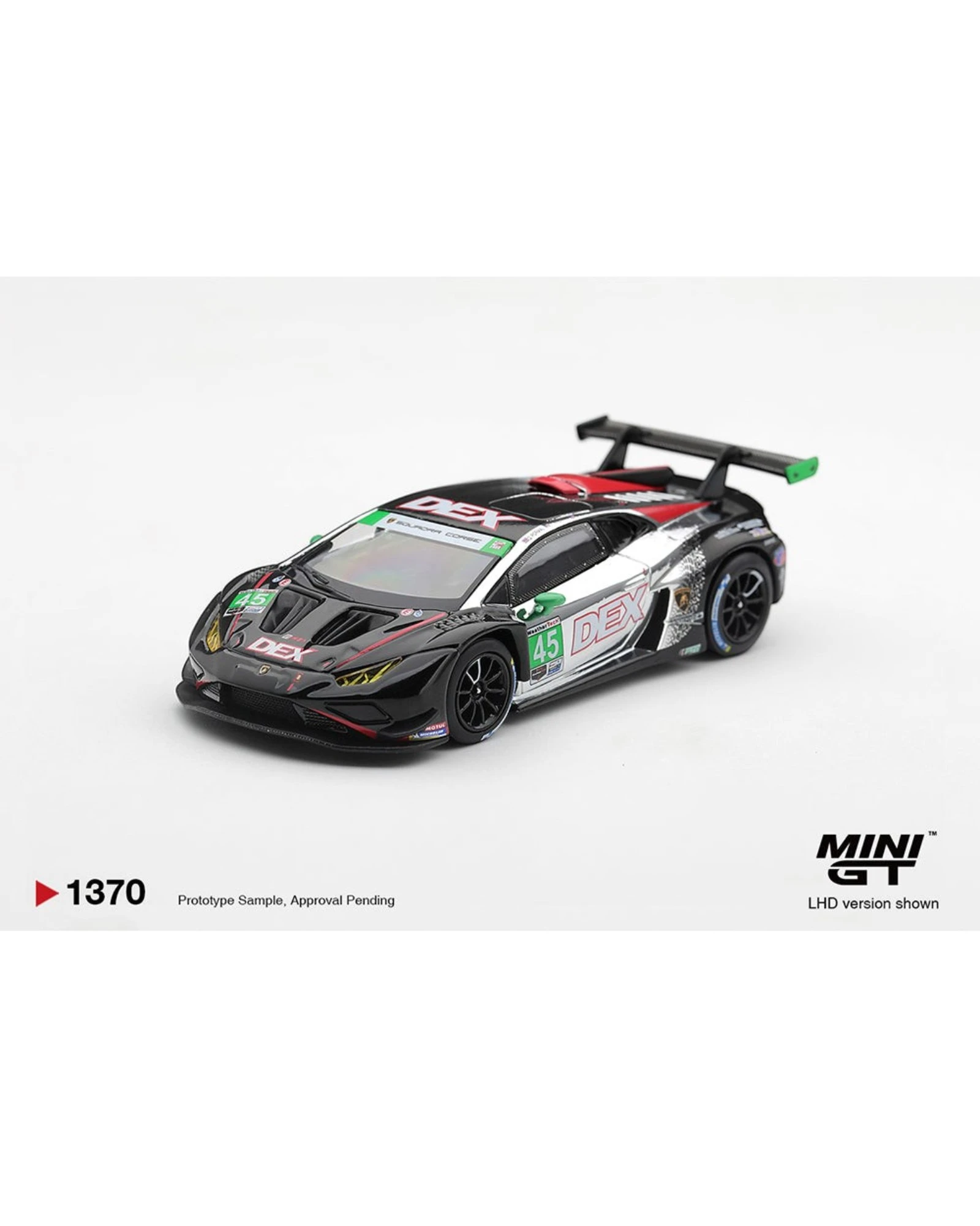 More Than Diecast Mini GT 1:64 Lamborghini Huracan GT3 EVO2 #45 DEX Wayne Taylor Racing race car model