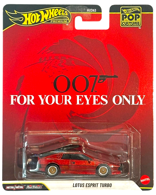 More Than Diecast Hot Wheels Premium Lotus Esprit Turbo 007 For Your Eyes Only collector car in blister packaging