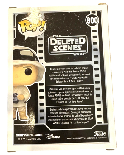 More Than Diecast Star Wars Luke Skywalker Deleted Scenes Funko Pop box back with character illustration and text