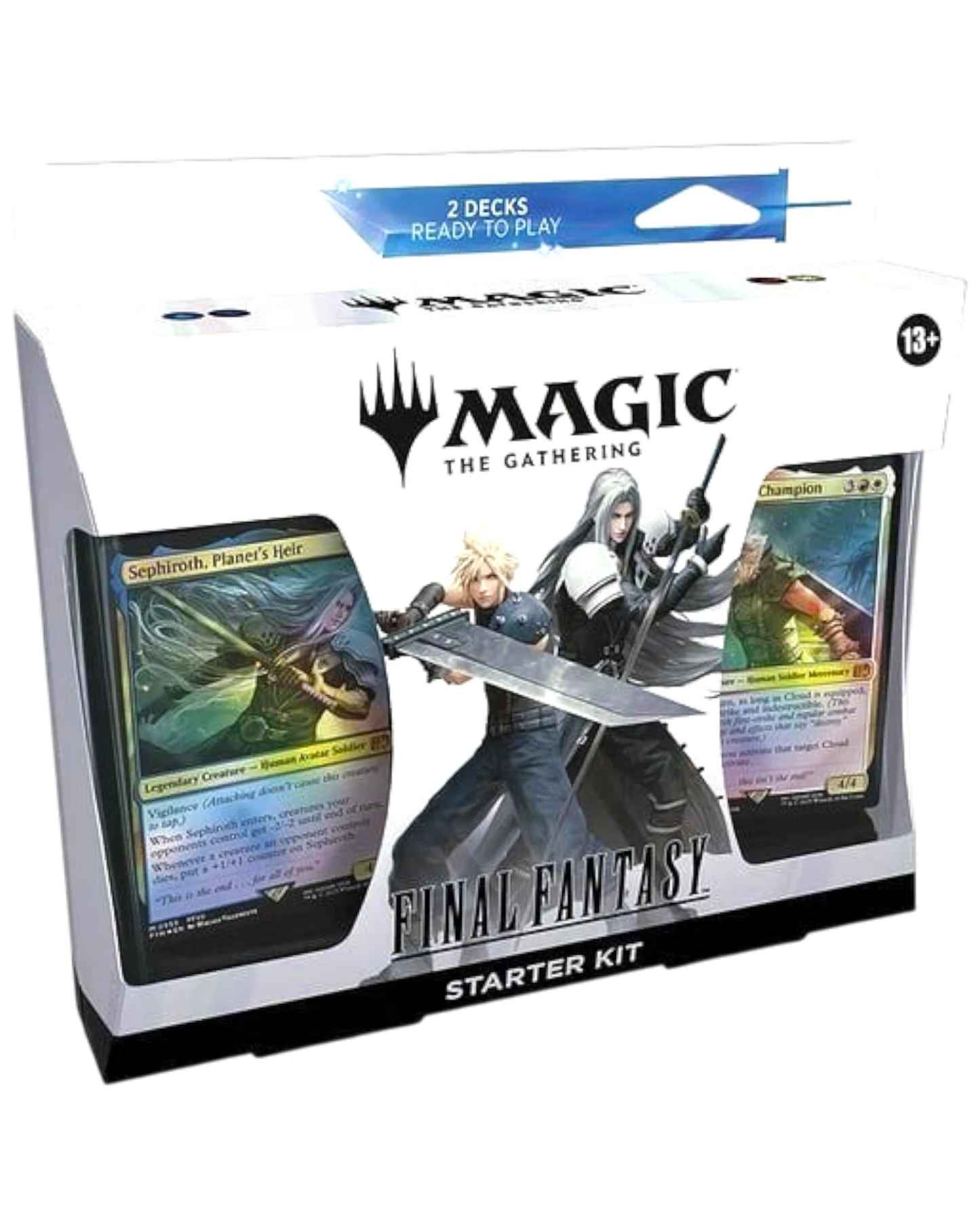 More Than Diecast Magic The Gathering Final Fantasy starter kit featuring Cloud Strife and Sephiroth deck packaging