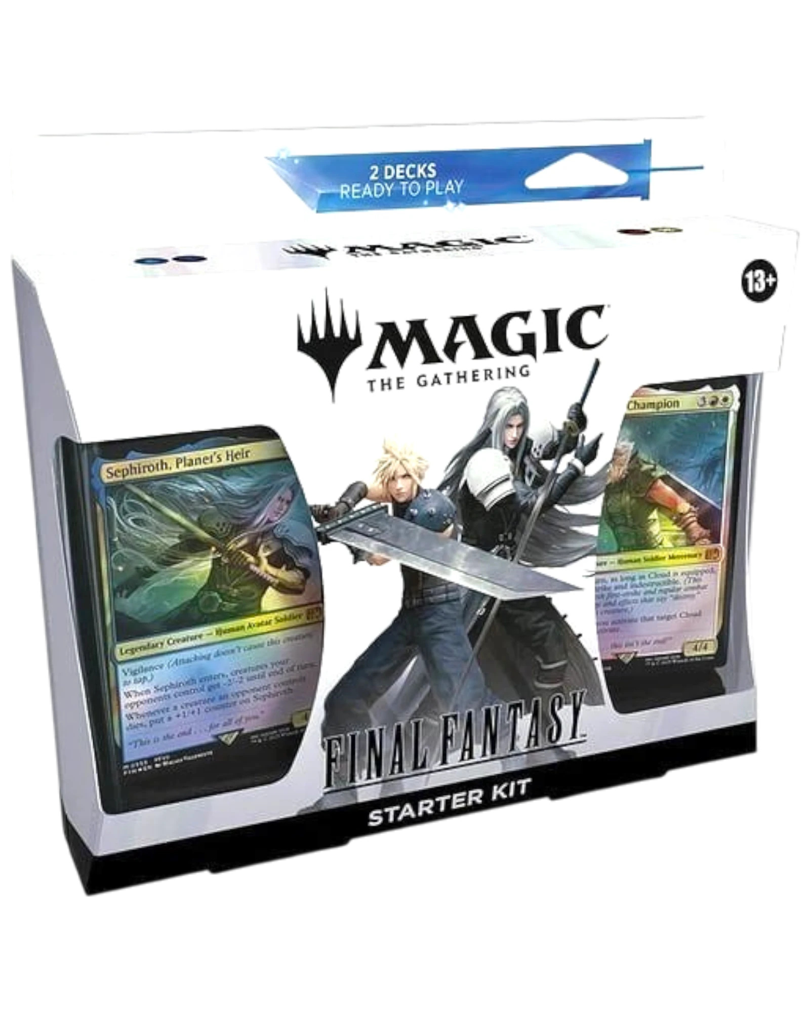 More Than Diecast Magic The Gathering Final Fantasy starter kit featuring Cloud Strife and Sephiroth deck packaging