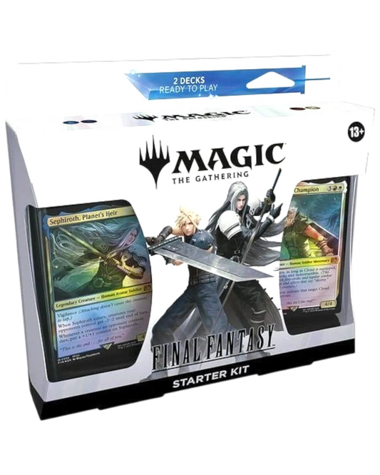 More Than Diecast Magic The Gathering Final Fantasy starter kit featuring Cloud Strife and Sephiroth deck packaging
