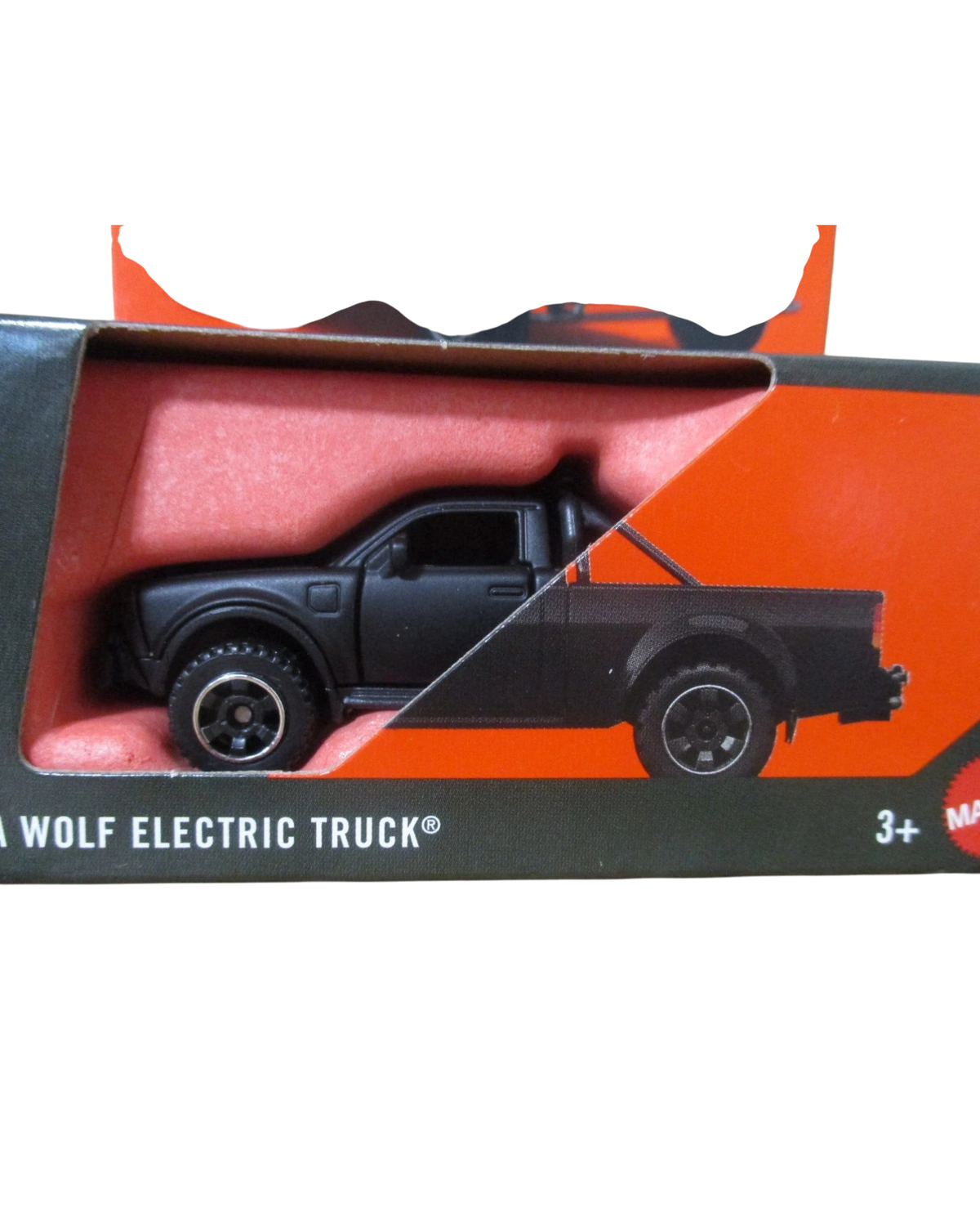 More Than Diecast Matchbox Alpha Wolf electric pickup truck in black 1:64 scale die-cast model in original packaging