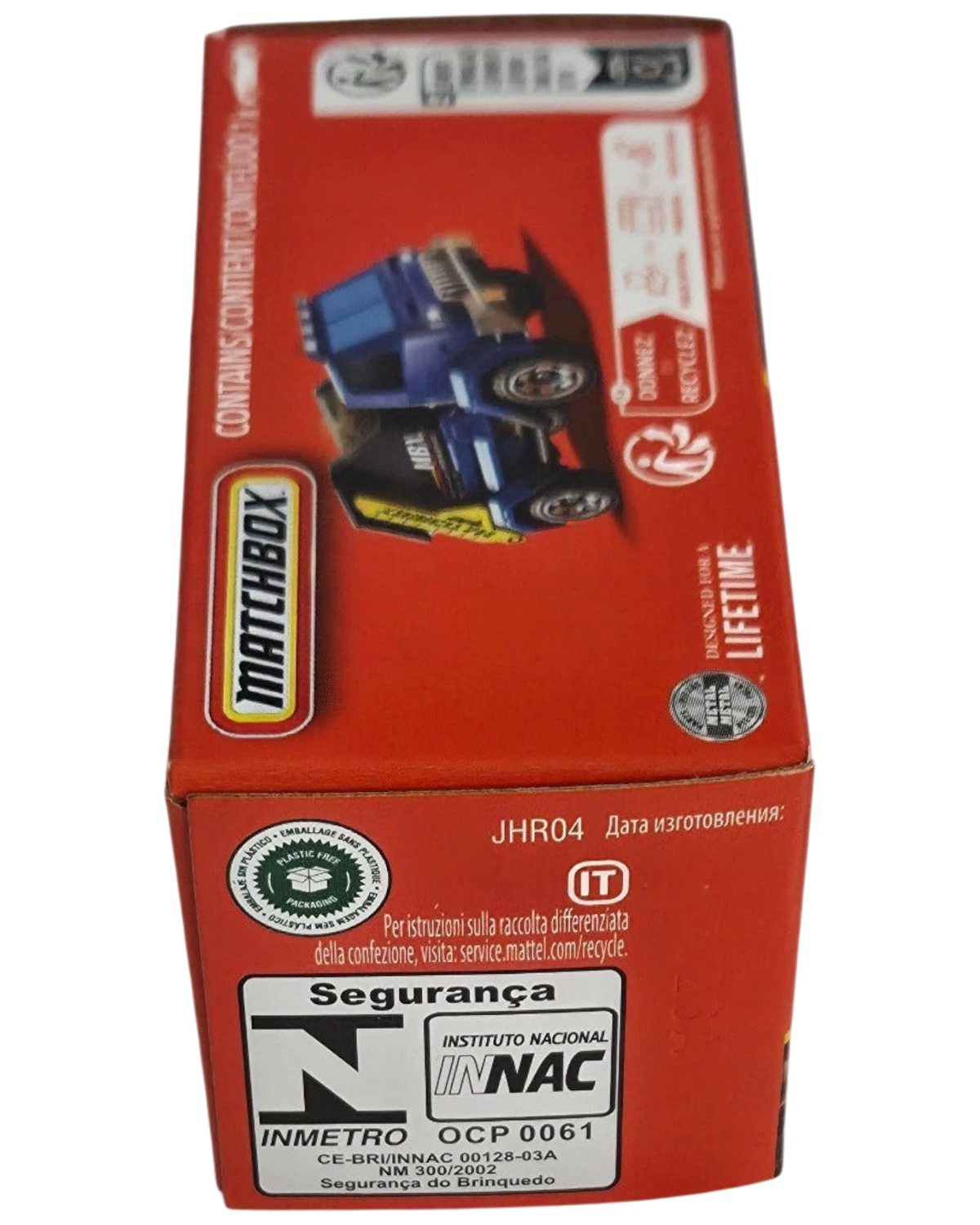 More Than Diecast Matchbox Bucket Tipper construction dump truck in original red Power Grab packaging