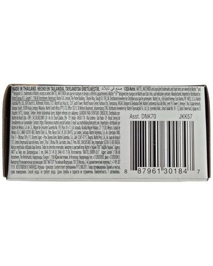 More Than Diecast Matchbox 1969 Chevrolet Camaro packaging back showing manufacturing details and barcode