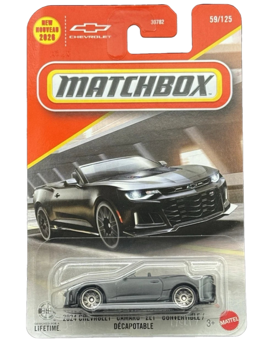 More Than Diecast Matchbox 2026 MBX Team Chevrolet 2024 Camaro ZL1 Convertible die-cast car in original packaging