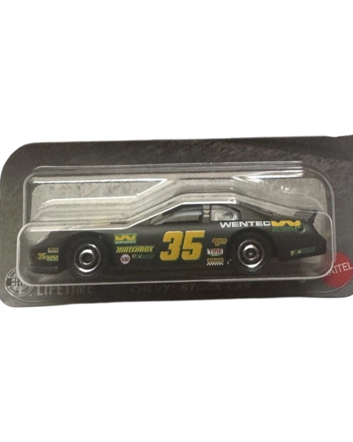 More Than Diecast Matchbox The Movie Chevrolet Stock Car #6/12 in black with yellow number 35 racing livery
