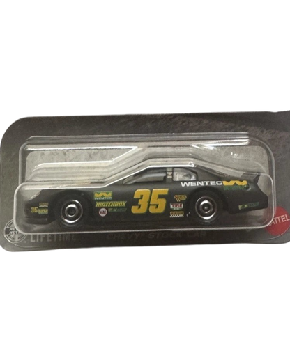 More Than Diecast Matchbox The Movie Chevrolet Stock Car #6/12 in black with yellow number 35 racing livery