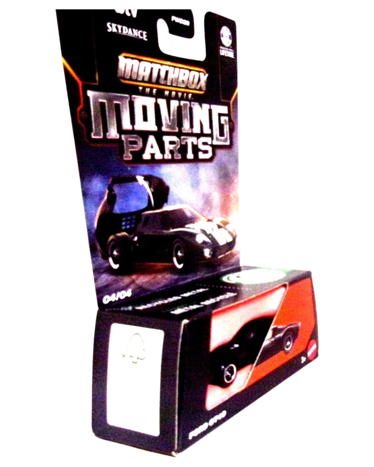 More Than Diecast Matchbox Moving Parts Movie Ford GT40 in black, 1:64 scale die-cast car in original blister pack.