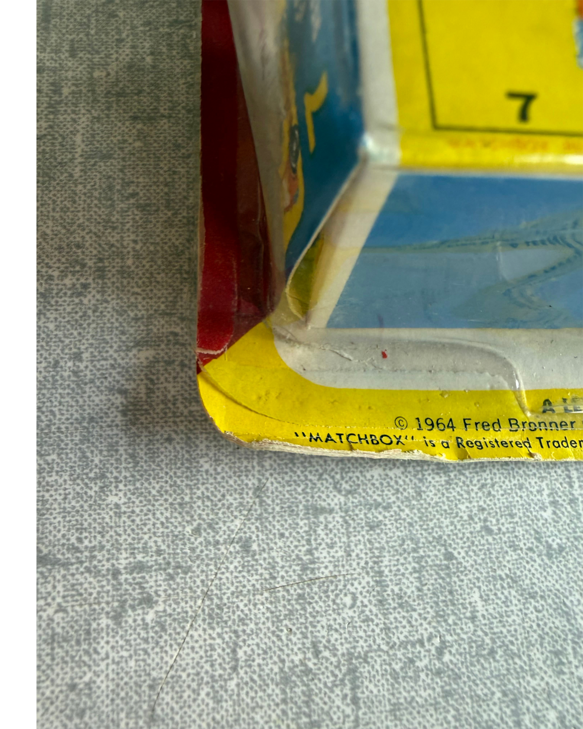 More Than Diecast vintage 1968 Matchbox No. 7 Ford refuse truck packaging detail with original branding