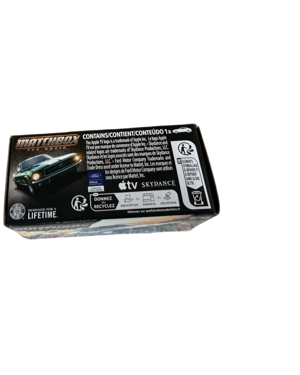 More Than Diecast Matchbox The Movie 1968 Ford Mustang Fastback green die-cast car packaging box