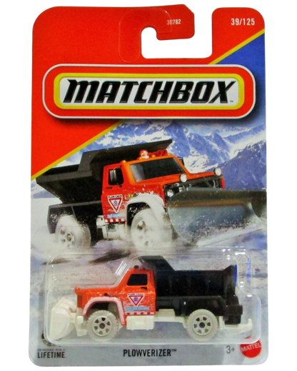 More Than Diecast Matchbox 2026 Plowverizer orange snow plow truck in original blister card packaging