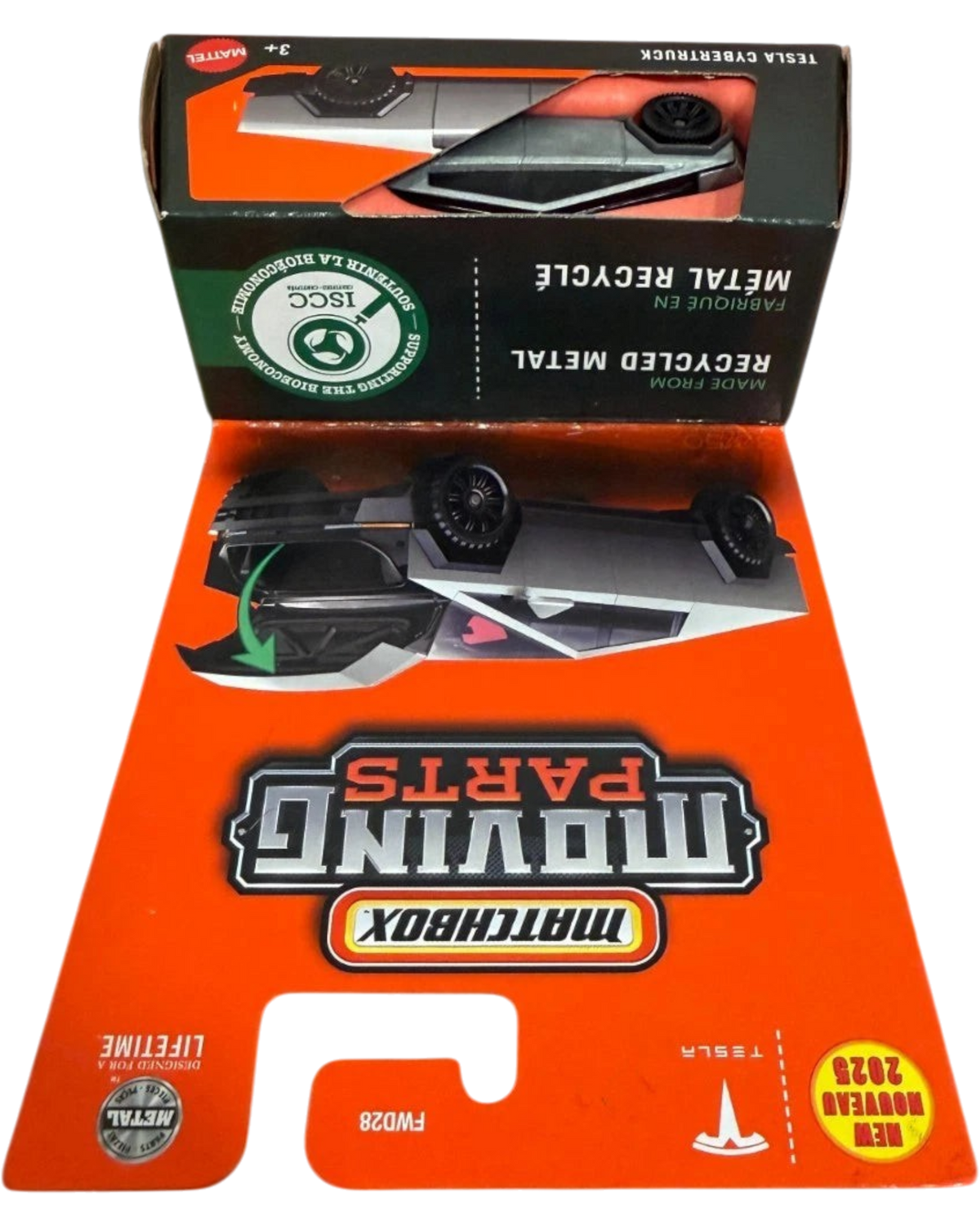 More Than Diecast Matchbox 2025 Tesla Cybertruck 1:64 scale die-cast toy car with functional opening tailgate feature
