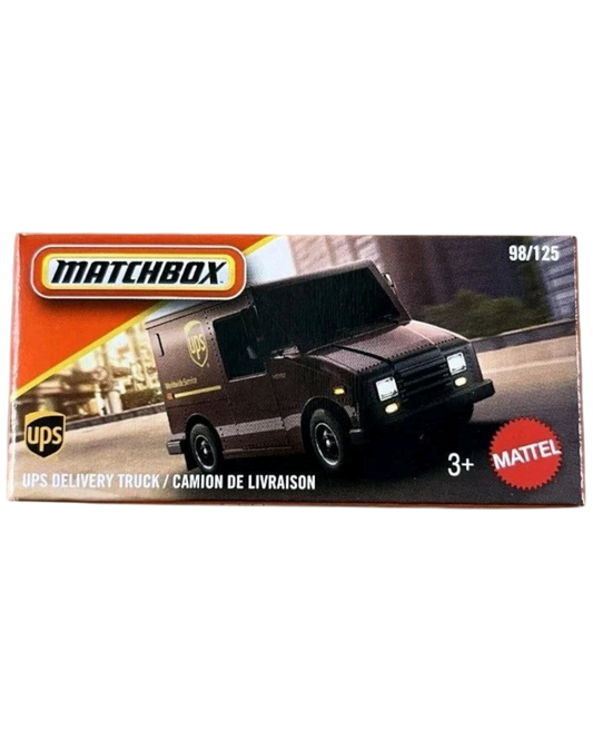 More Than Diecast Matchbox 1:64 scale UPS delivery truck in iconic brown livery, mainline series #98/125 packaging.