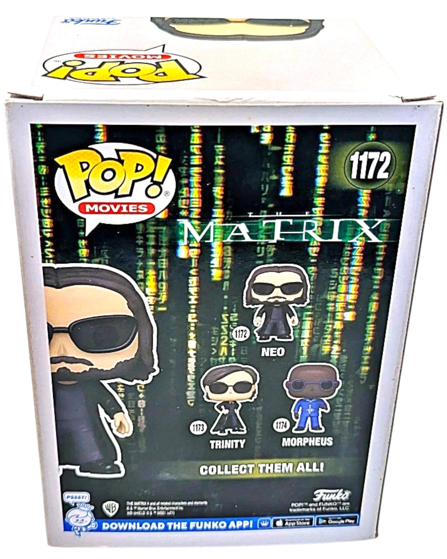 More Than Diecast The Matrix 2021 Funko Pop Movies #1172 Neo figure. Collectible vinyl toy.