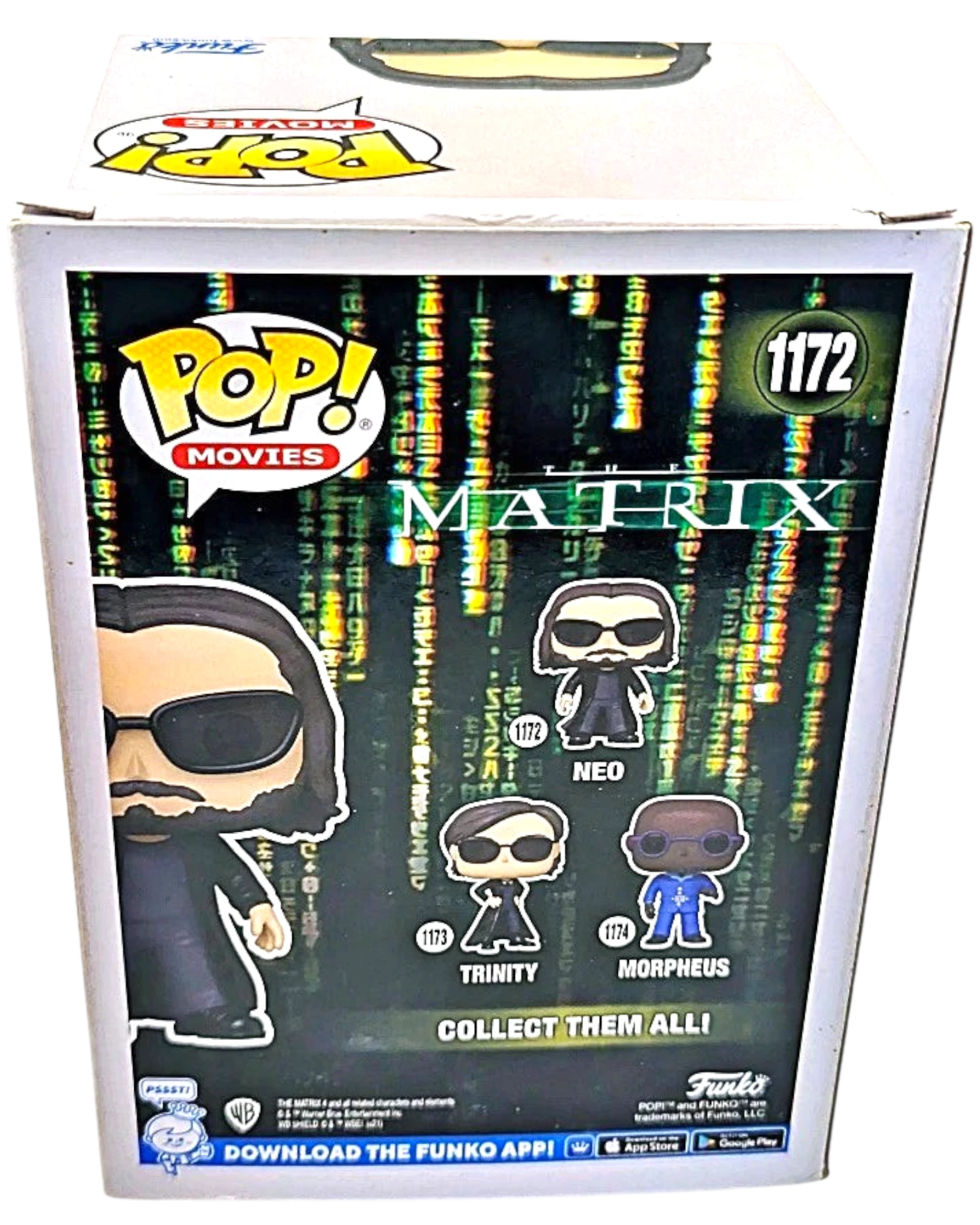 More Than Diecast The Matrix 2021 Funko Pop Movies #1172 Neo figure. Collectible vinyl toy.