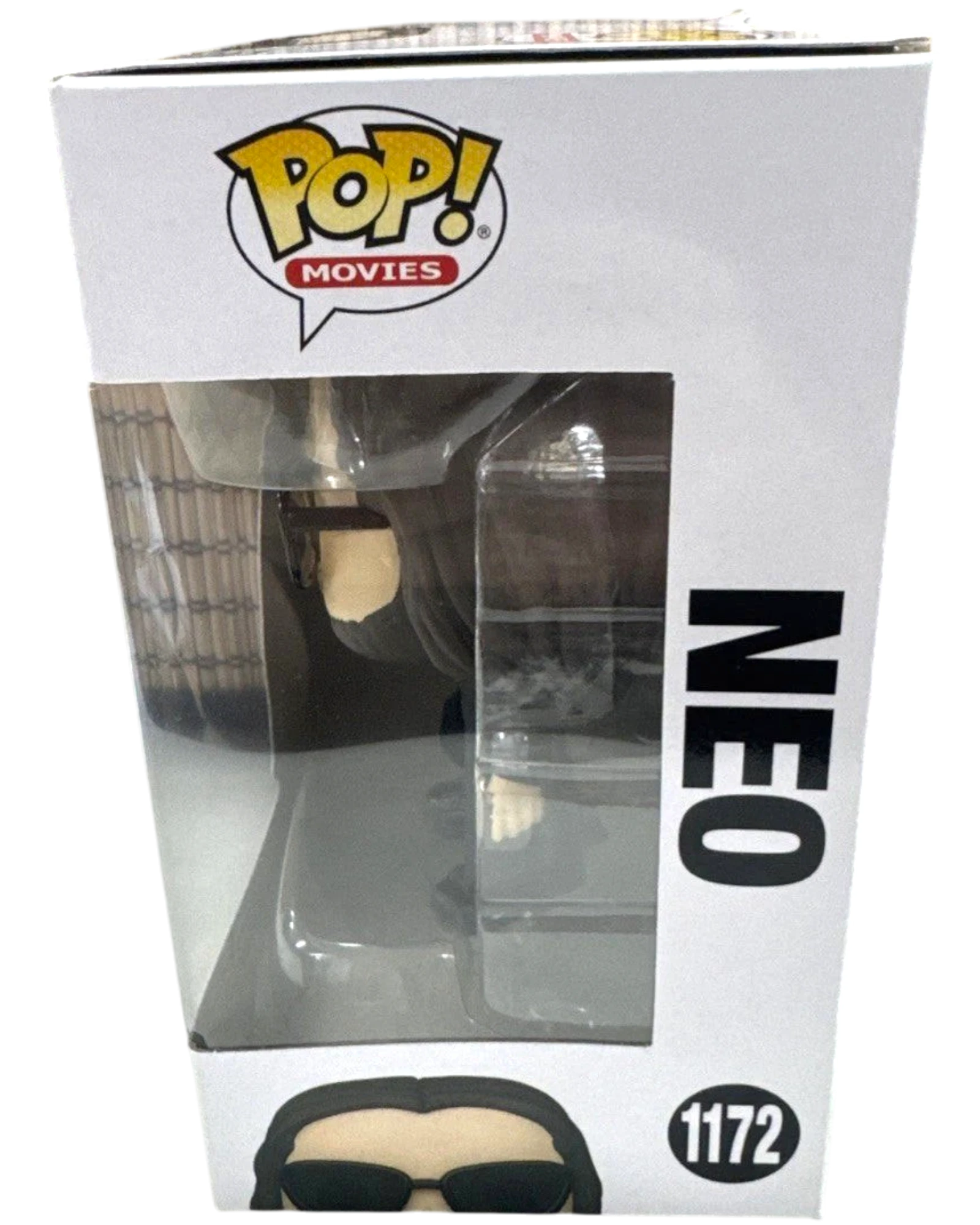 More Than Diecast The Matrix Neo Funko Pop Movies #1172 vinyl figure in window box packaging.